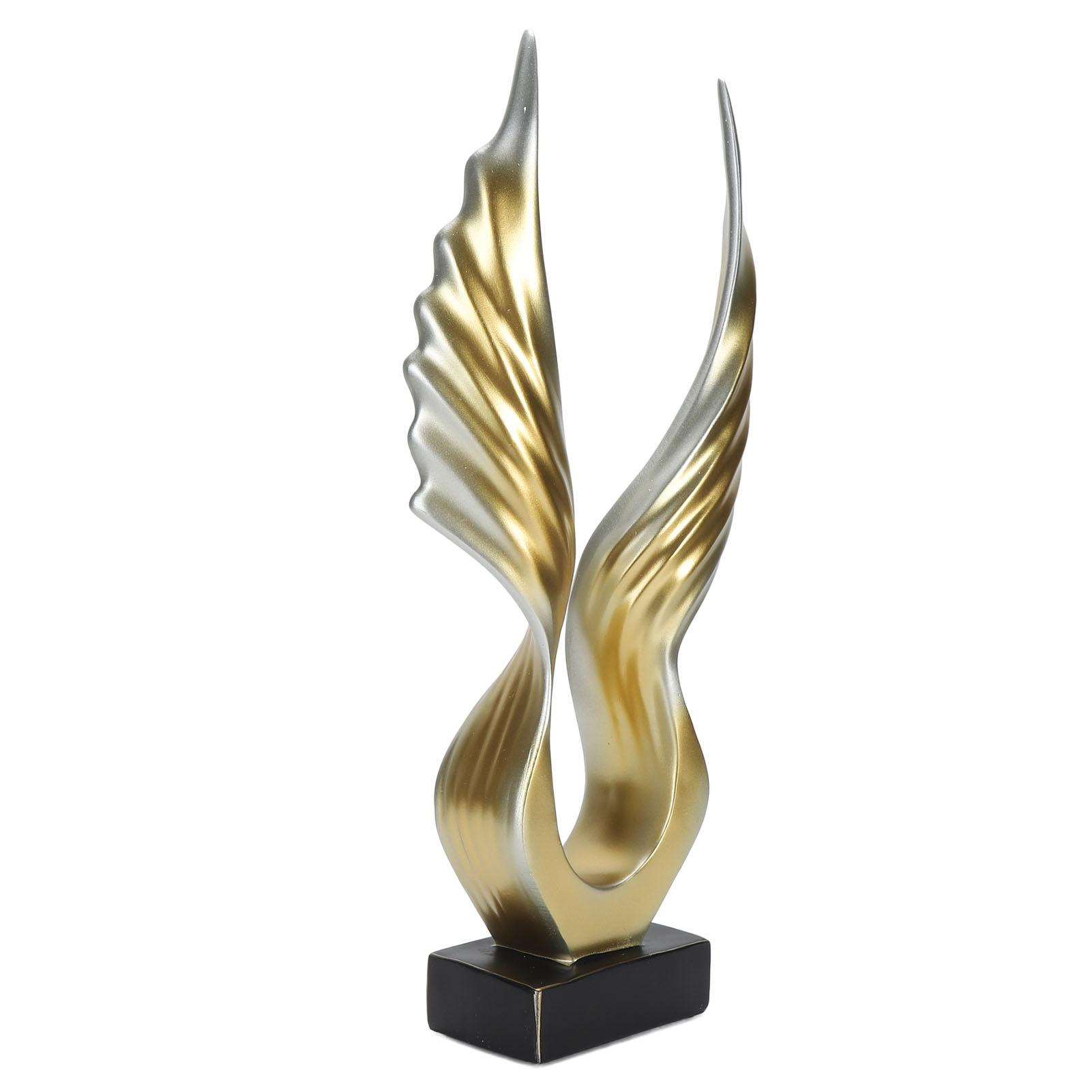 Abstract Wing Sculpture Modern Innovative Light Luxury Resin Abstract Wing Statue for Home Living Room TV Cabinet