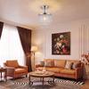 Crystal Ceiling Light with 57 Crystal Strands, Ceiling Light with Mounting Plate for Hallway, Silver Tone
