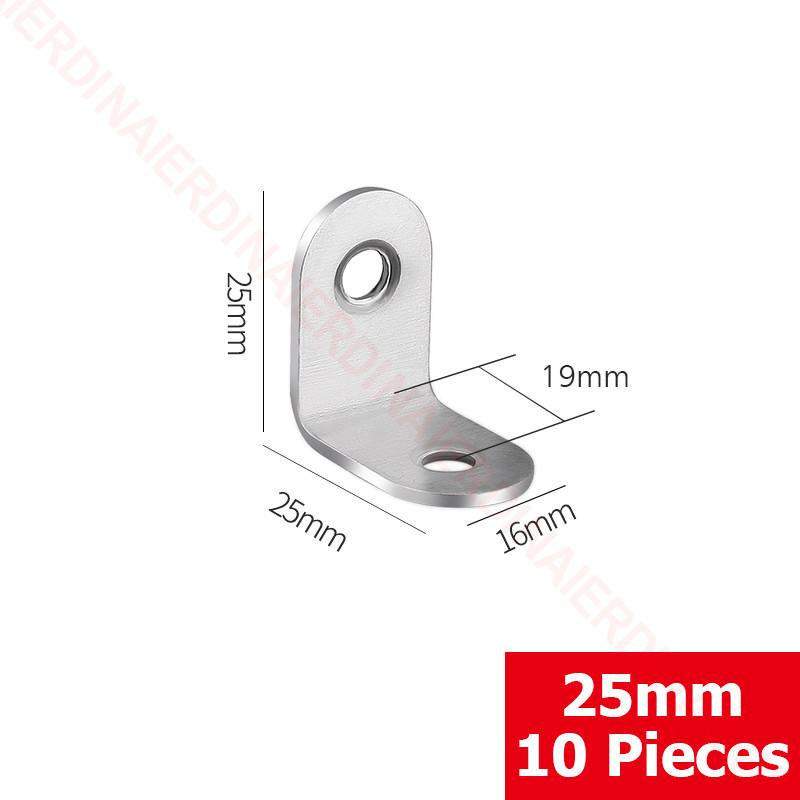 

NAIERDI 10 шт. 90-градусные угловые кронштейны из нержавеющей стали, крепеж для настенных кронштейнов, вешалки для полок, столов, стульев