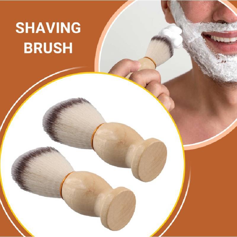 Mens Shaving Brush With Wooden Handle For Beard Grooming And Facial Cleansing