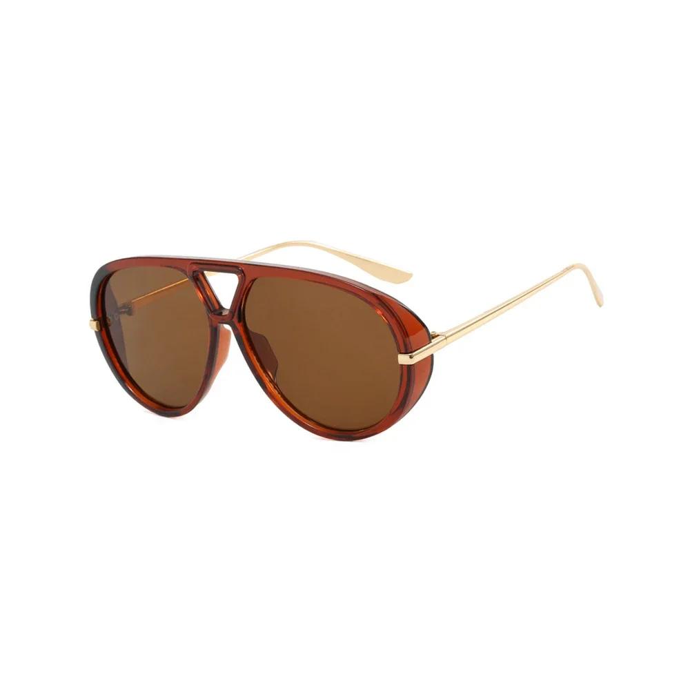 New Fashion Outdoor Yellow Sunglasses Women Men Brand Vintage Punk Pilot Sun Glasses Female Beach Shades