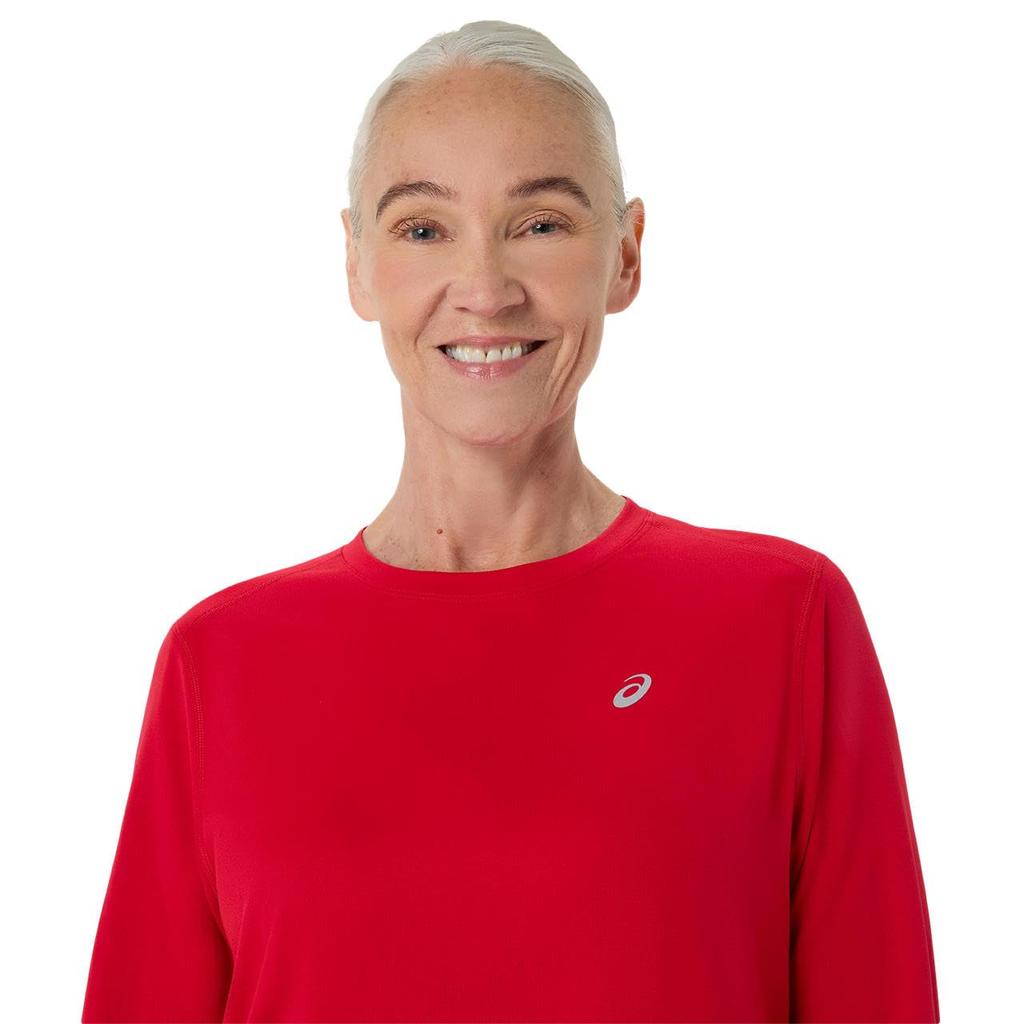 Running Wear SILVER LS TOP 2012D149 600 XS [ASICS] Women's (SPEED RED)