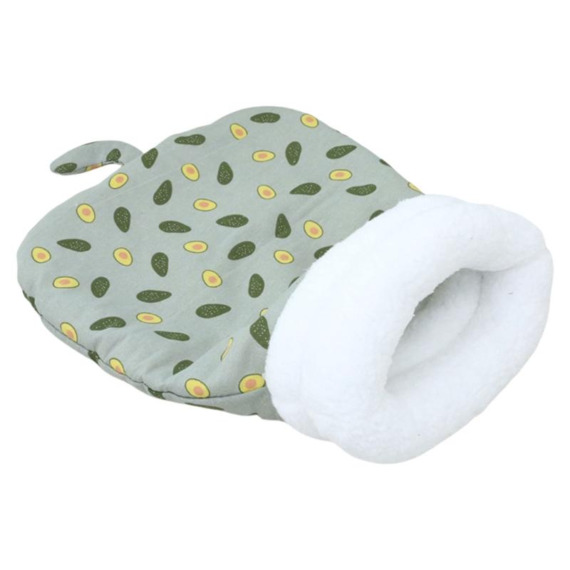 Thermal Insulated Cats Bed Machine Washable Cartoon Pattern Pet Warmth Sleep Bag Soft Comfortable For Cold Weather