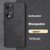 Honor 90 Phone Case, Honor 90 Protective Cover, Shockproof, Full Lens Protection, Soft, Simple Luxury Silicone Outer Case, WoAnd Leather Case, Black