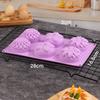 6-Cavity Silicone Flower Shape Cake Molds Fondant Shape Decorating Ice Cube Trays for Homemade Cake Chocolate Cupcake