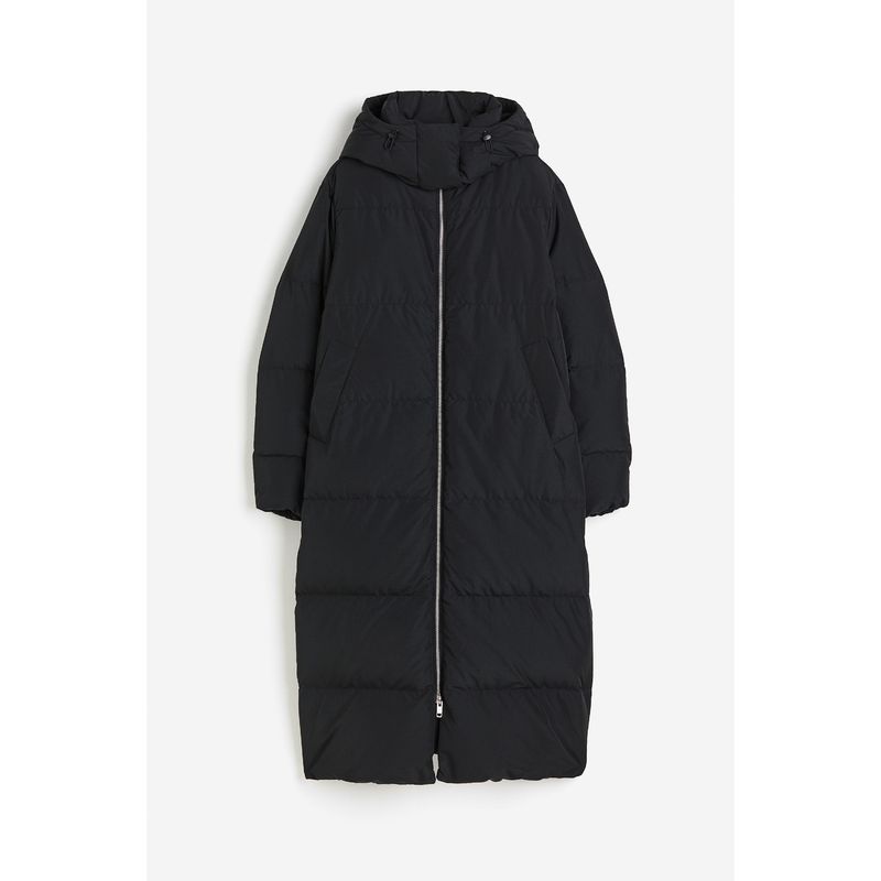 

Женский пуховик HM Зимний Ветрозащитный Гидрофобный Средней длины Длинный Утепленная верхняя одежда с капюшоном Защитная от холода одежда 1175943 Black 155/76A