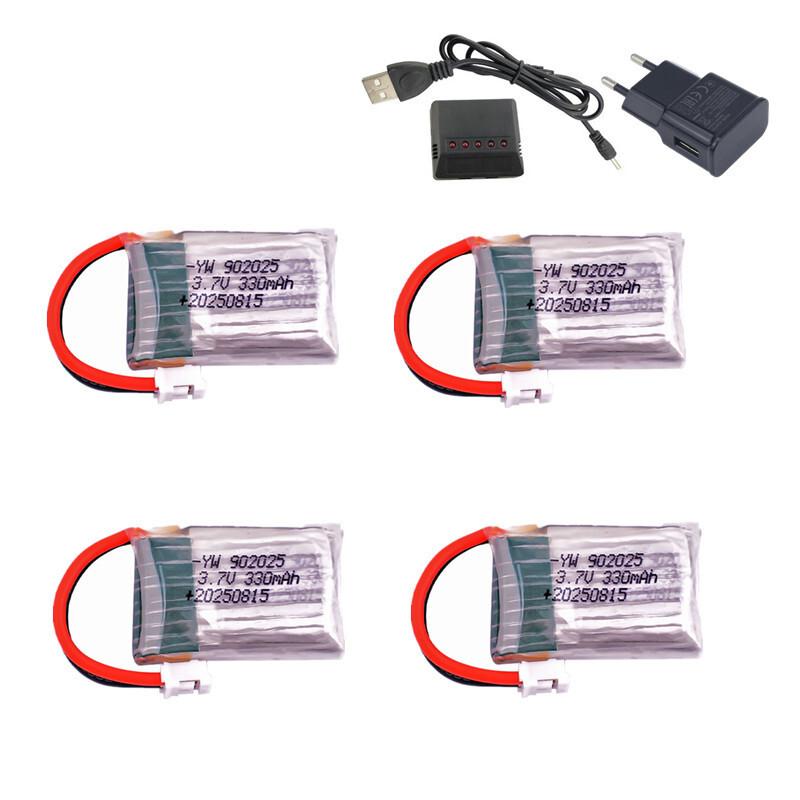 New Upgrade 902025 3.7V 330mAh PH2.0 Mini Drone Battery For Mini RC Quadcopter RC Car Mini RC Toys Parts Battery with Charger
