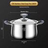 316 Stainless Steel Rivetless Stew Pot with Two-Layer Silicone, Large Capacity for Steaming and Simmering.