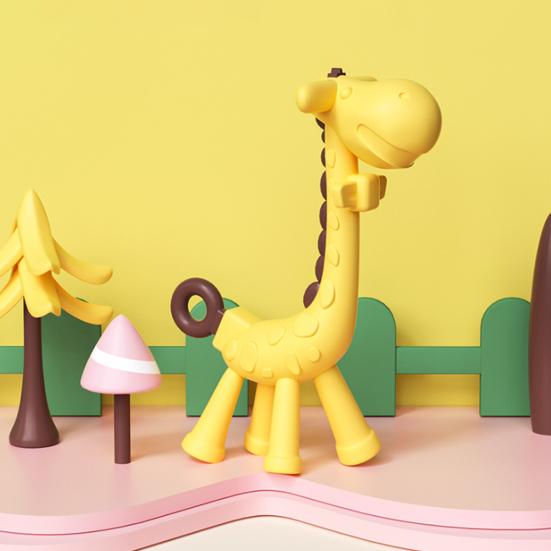 Baby Teether Toy Giraffe Teething for Infants, Food-Grade Silicone Chew Stick Gum Relief, Deciduous Teeth Eruption Relief BPA-Free 0-12