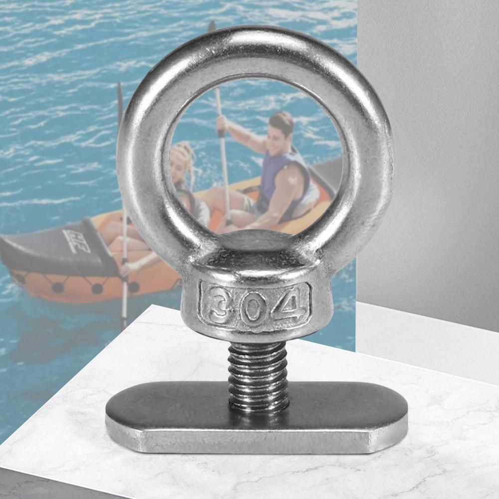 Stainless Steel 2pcs Track Mount Tie Up Eyelet Kayaking Mounting Replacement Kit Kayak Tie Down Eye Bolt for Kayak Accessories