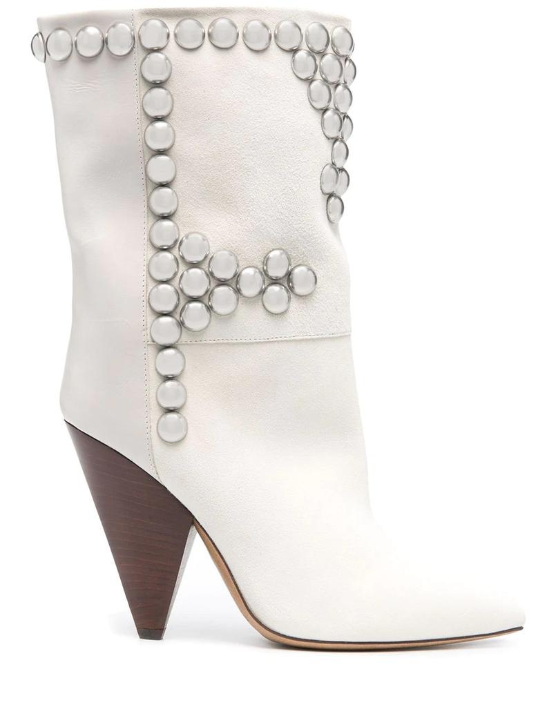 Fashion Brand Rivet Inlaid Women's Knee High Boots Cowhide Suede Stage Show Ankle Boots Fashionable Sexy Autumn  Winter Womans Shoes