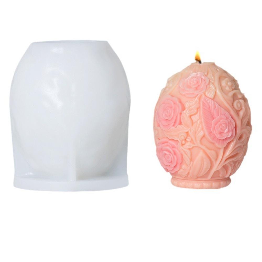 Home Decor Flower-Shaped Plaster Molds Easter Egg 3d Diy Molds For Easter Decoration Party Supplies Soap Making