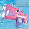 Cartoon Shark Electric Bubble Gun: Handheld, 24-Hole, Automatic Light-Up Bubble Blower for Kids