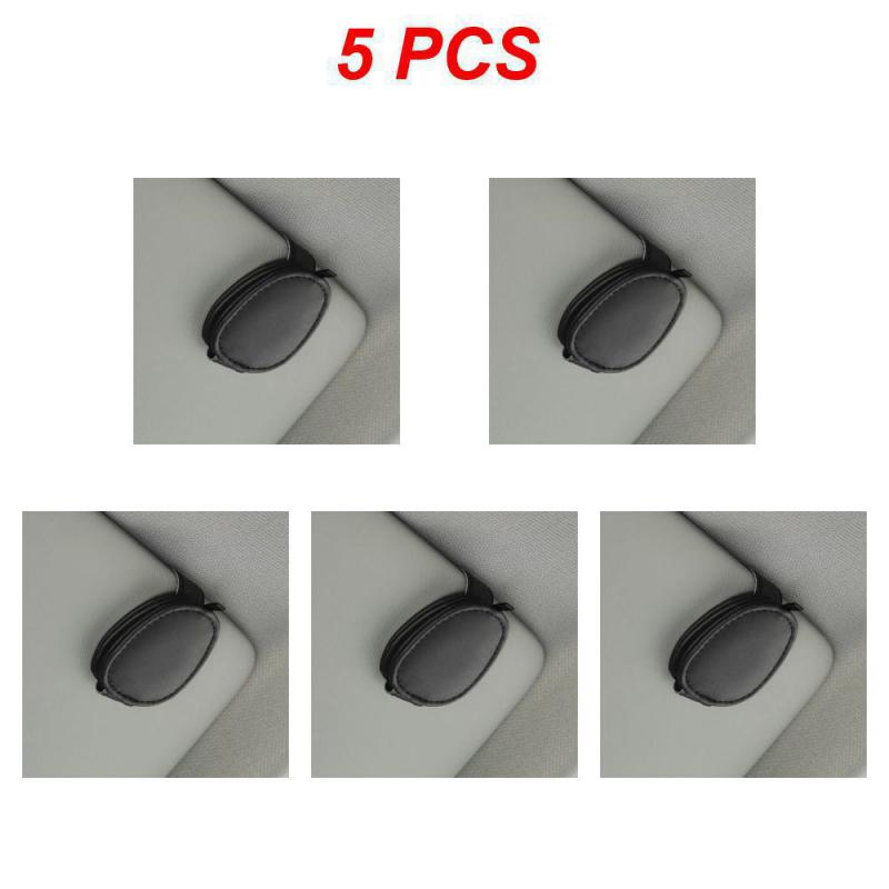 1/3/5 STÜCKE Sonnenbrillenclip Kreativer Tragbarer Magnetverschluss PU Leder Auto Innenzubehör Sonnenbrillenhalter