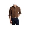 Polo Ralph Lauren Logo Solid Color Single-Breasted Loose Long Sleeve Shirt Men Shirts Chocolate MNPOWOV16823852-200