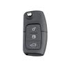 3 Buttons Car Key Fob Case Shell Replacement Flip Folding Cover with HU101 Blade Fit for Ford FOCUS