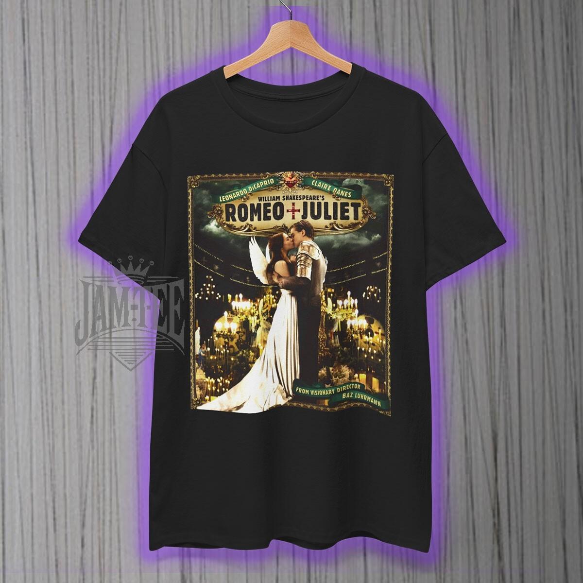Винтажная стильная футболка унисекс с кинопостером «Ромео и Джульетта» M