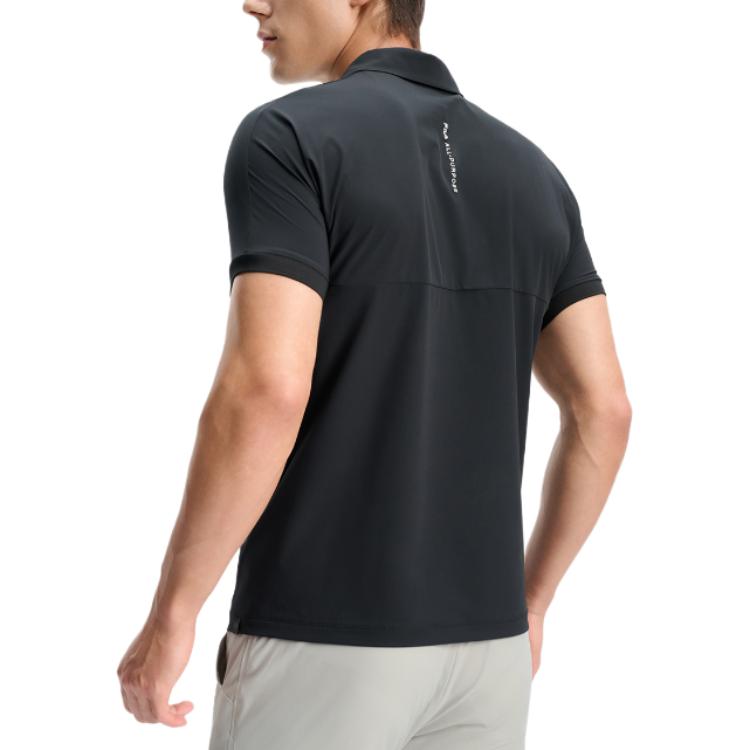 FILA A.P. Fitness Sports Casual Woven Breathable Short Sleeve Polo Shirt Men Polo Shirts Black A11M431129FBK