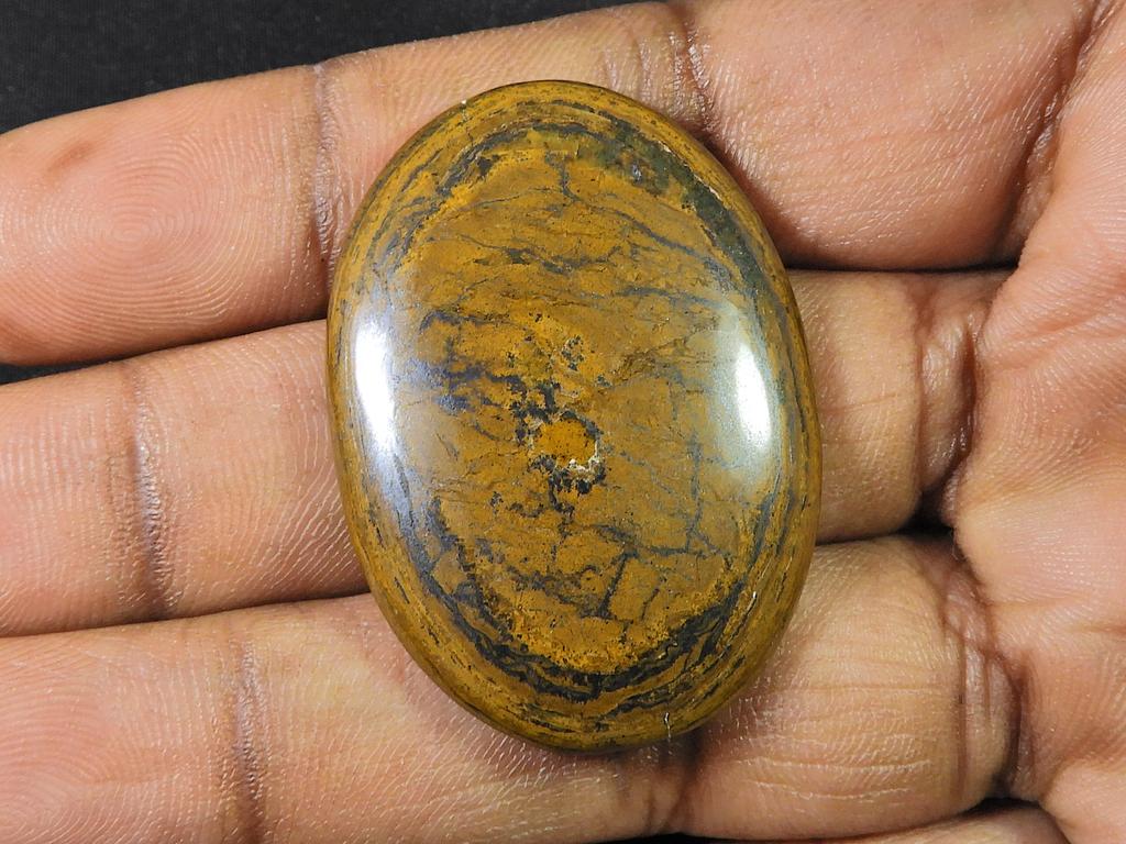 76Cts. 100% Natural Shiva Tiger Eye Oval Designer Loose Gemstone 30X42X07 MM SK-1060