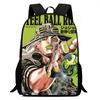Zaino Scolastico per Bambini del Cartone Animato JoJo's Bizarre Adventure Leggero Ergonomico a Doppia Spalla Con Disegno Stampato Voti