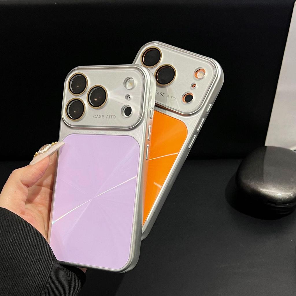 Compatible Apple 17 Pro Max Aurora CD Pattern Case for iPhone 16 with Large Window and Crystal Lens, 15 Protective Cover