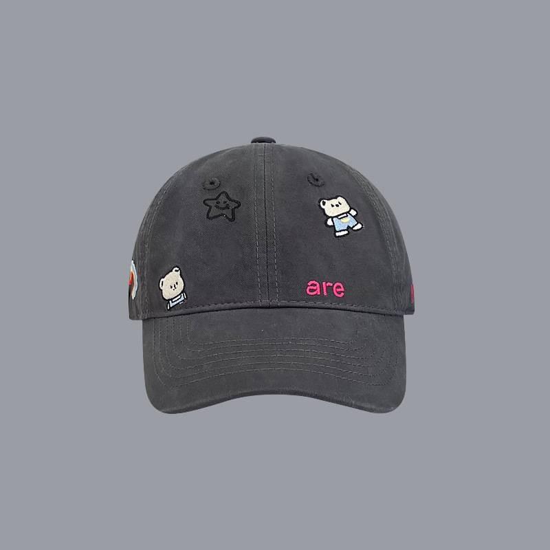Cap Shading Baseball Hat Little Bear Pattern Uv Protection Unisex Design Gift