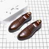 New Pointed Retro British Men'S Business Casual Leather Shoes Engraved Men'S Lace-Up Leather Shoes 830-G