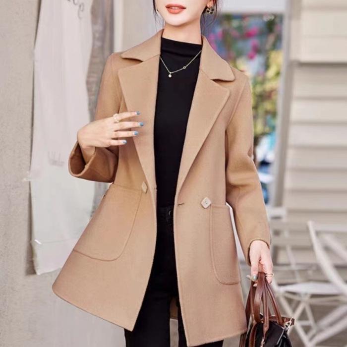 Abrigo Francés de Lana de Alta Gama para Mujer para Primavera y Otoño 2026: Diseño Pequeño y Versátil