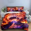Anime Character Fiery Design Bedding Set Bedding set (1 duvet cover, 2 pillowcases, duvet not included)