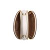 Coach Joint Model Canteen Metal Logo Letters Fun Printed Zipper Closure Cow Leather Portable Shoulder Crossbody Bag Small Size Women's Milk White