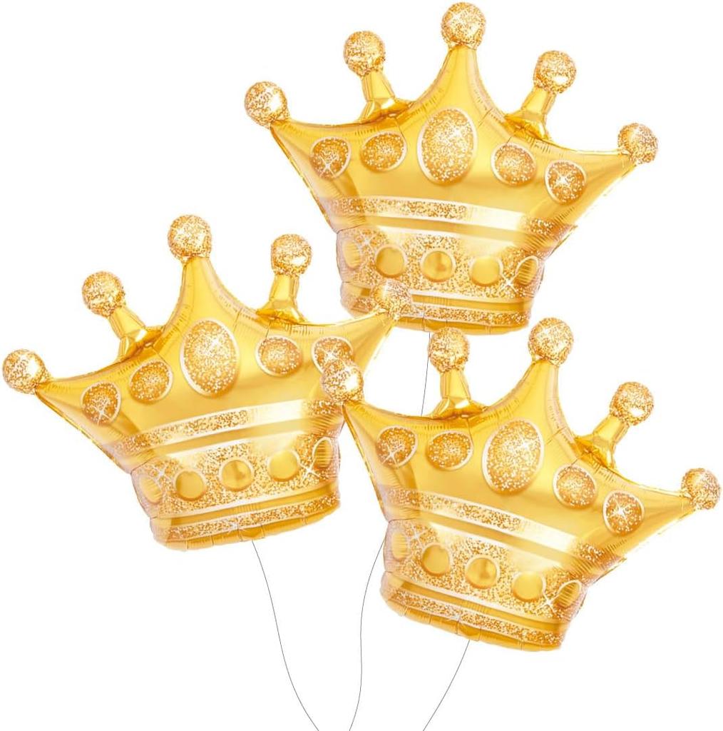 1set Kings Balloons King's Head Crown Aluminum Film Balloon Baby Shower Birthday Party Jesus Decorat King Christmas Gift Globos