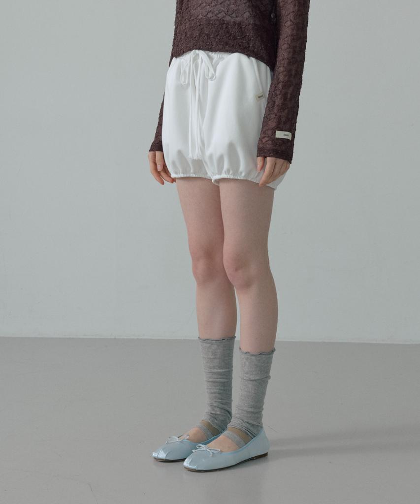 Apeijeu Marshmallow-Fit Shorts(White)