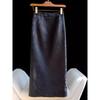 Black Modified Latest Chinese Style Chinese Style Buckle Hip Skirt Autumn and Winter Latest Classic Style Jacquard High Waisted Slim Skirt for Women