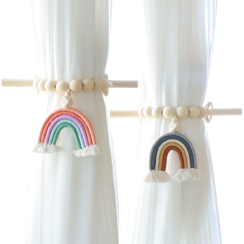 

1 комплект подхватов, натуральный зажим, пряжка для штор, держатель для штор, красочные деревянные бусины, обхваты для штор