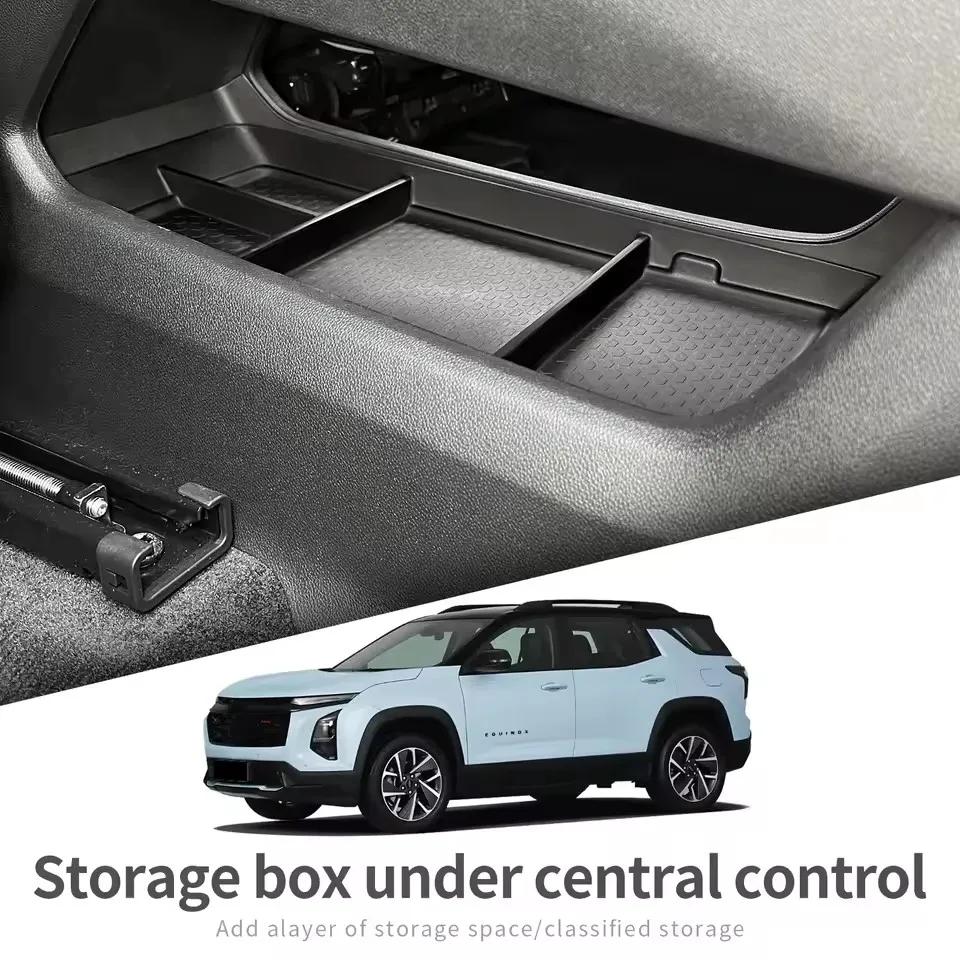 for Chevrolet Chevy Equinox 2025 Center Console Lower Storage Box Organizers Tray Car Interior Accessories
