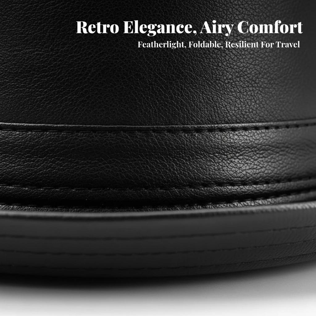 Short Brim Fedora Fashionable Leather-Look Hat Comfortable for Streetwear, Women
