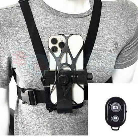 Outdoor Chest Strap Phone Mount for Vlog and Fishing