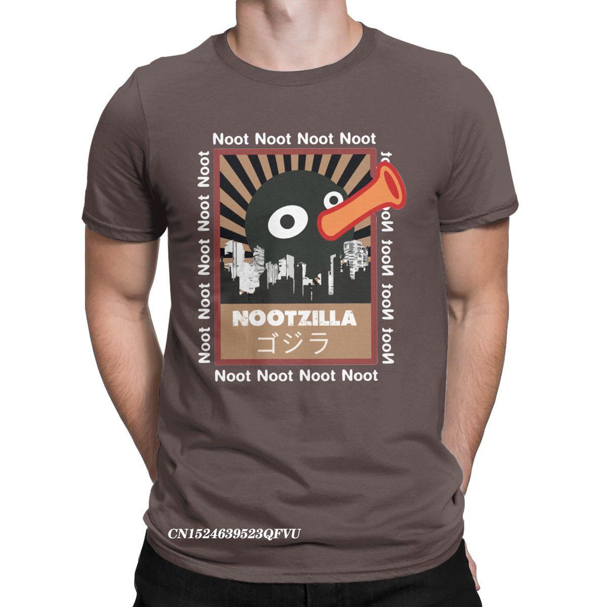 

Мужская женская футболка Noot Noot Pingu Sarcastic Noot Meme Nootzilla Vintage Pure Cotton Tee Pengu Футболка Одежда Большой размер XXXL верблюд