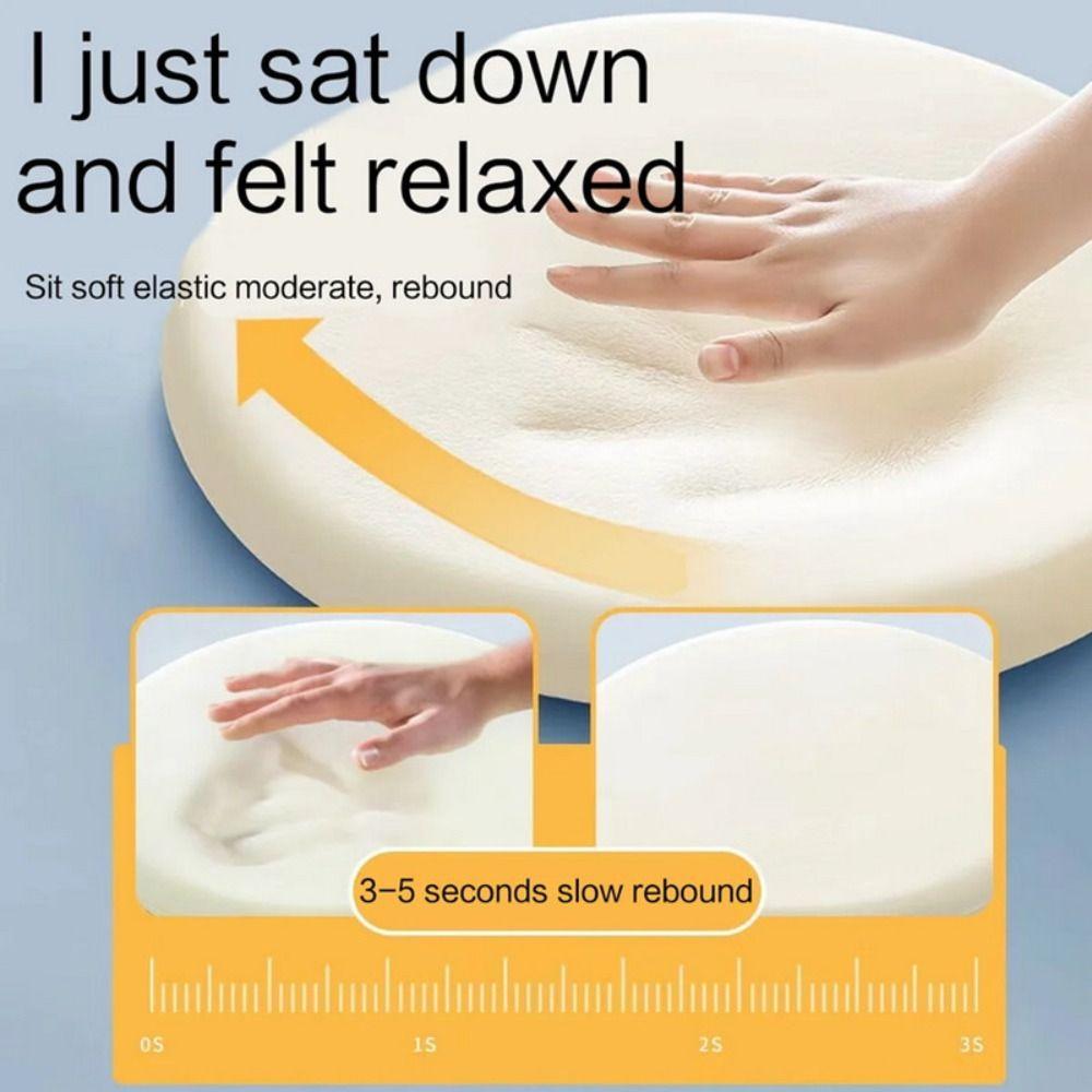 40cm Seat Cushion Ultra Soft Breathable Office Chair Pad Anti-Slip Memory Foam Waist Cushion
