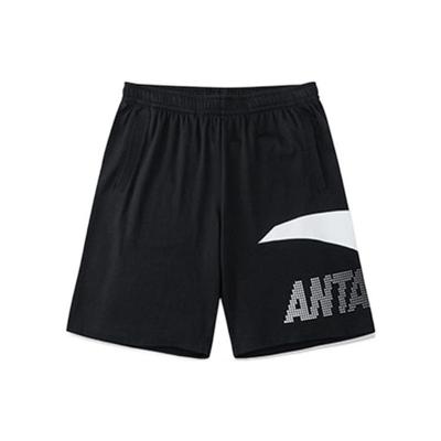 American Vintage Logo Print Knitted Sports Casual Shorts Men Shorts Black 952328310-1