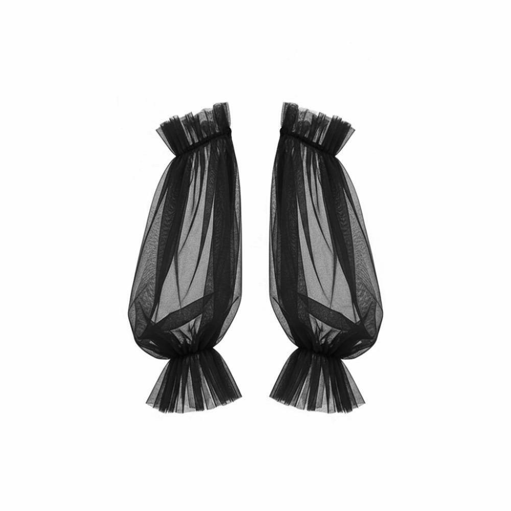 Trouwjurk Bruid Bruiloftshandschoenen Effen Kleur Bruidsmouwen Mode Afneembare Tule Bruiloft