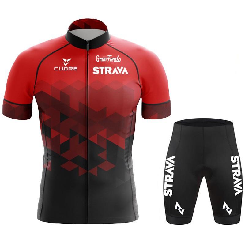 Strava Tour De Men's Short-sleeved Suit Row Cycling Race Riding Top