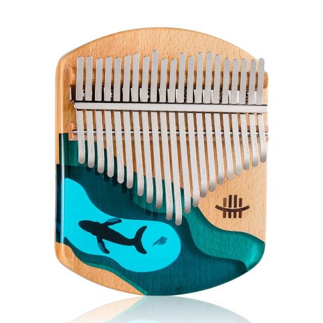 21 Key Kalimba Thumb Finger Piano Calimba Solid Epoxy Resin Wood Keyboard Musical Instrument Professional Gifts With Accessories