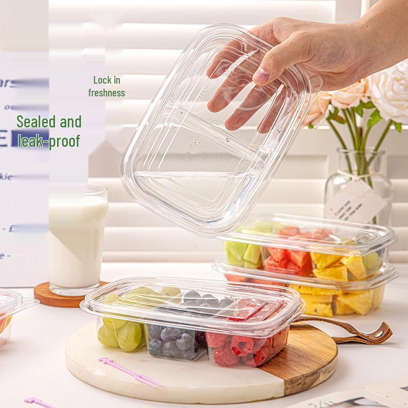 ZISIZ Disposable Double Compartment Fruit Box