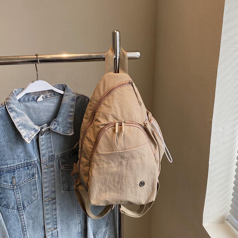 

Trendy Brand Breast Bag, Men S And Women S Mobile Phone Messenger Bag, Fashion Dual-Purpose Backpack, Simple Cycling Bag, Casual Sports Small Backpack хаки