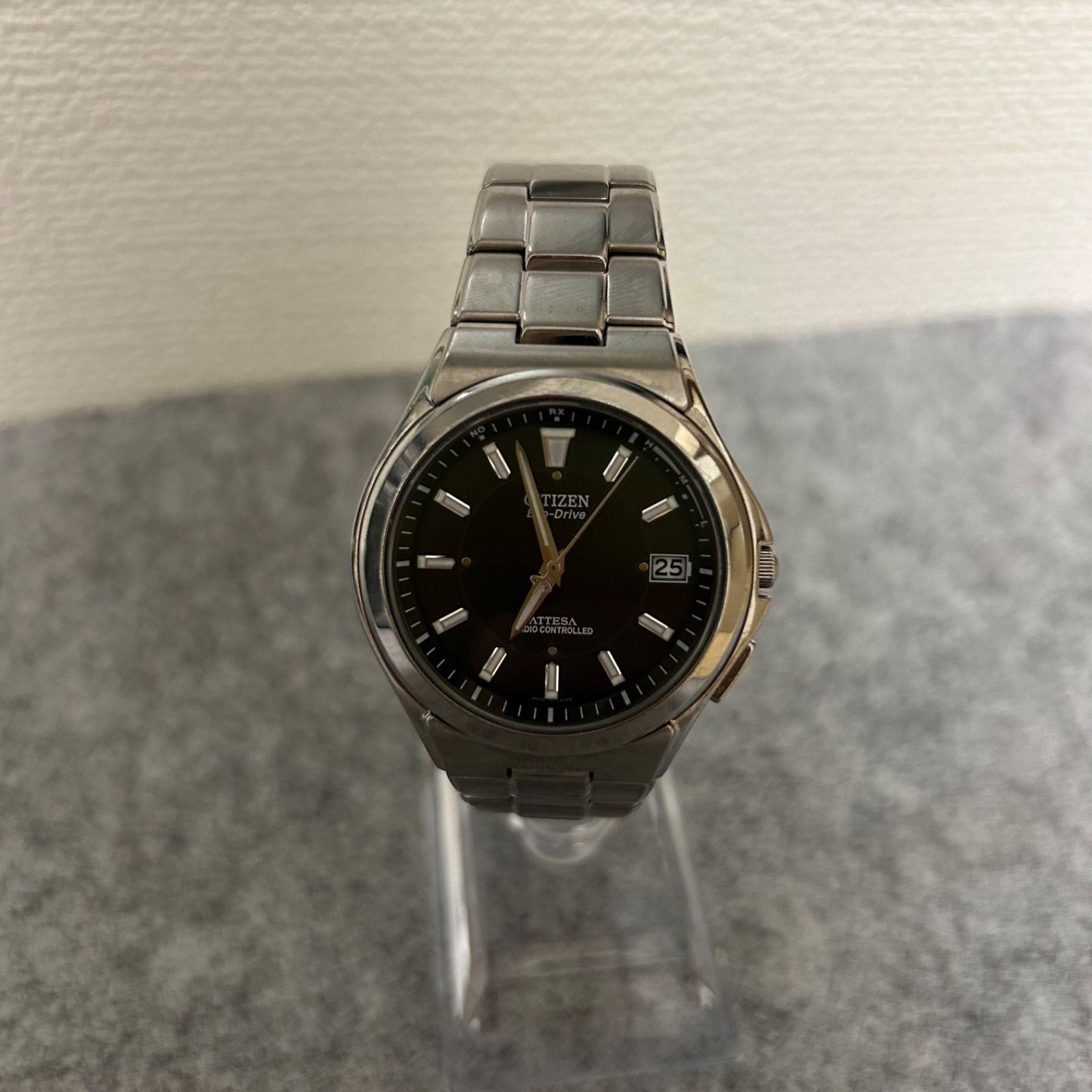 Used Citizen ATTESA Eco Drive Solar Radio Watch ATD53-2841 Attessa Radio Solar