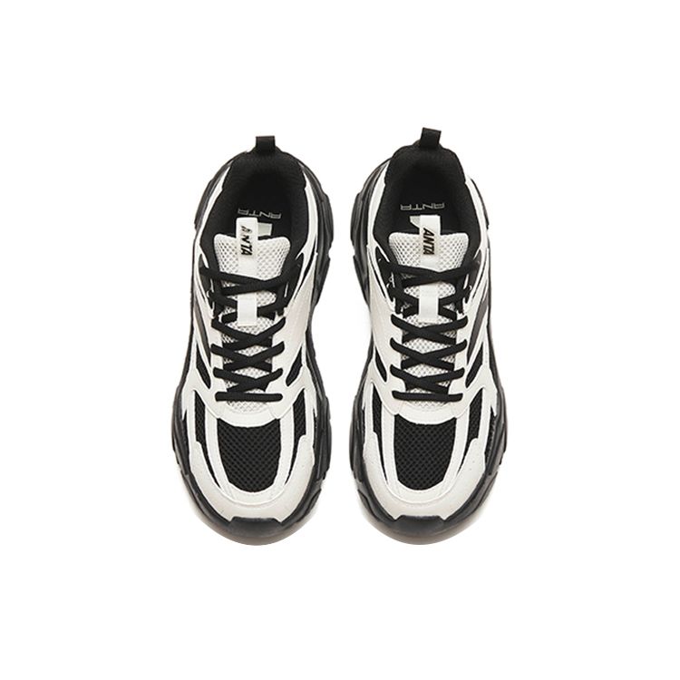 Anta Bequeme Low-Top Lifestyle-Sneaker Damen-Sneaker Schwarz Weiß 122258891-3