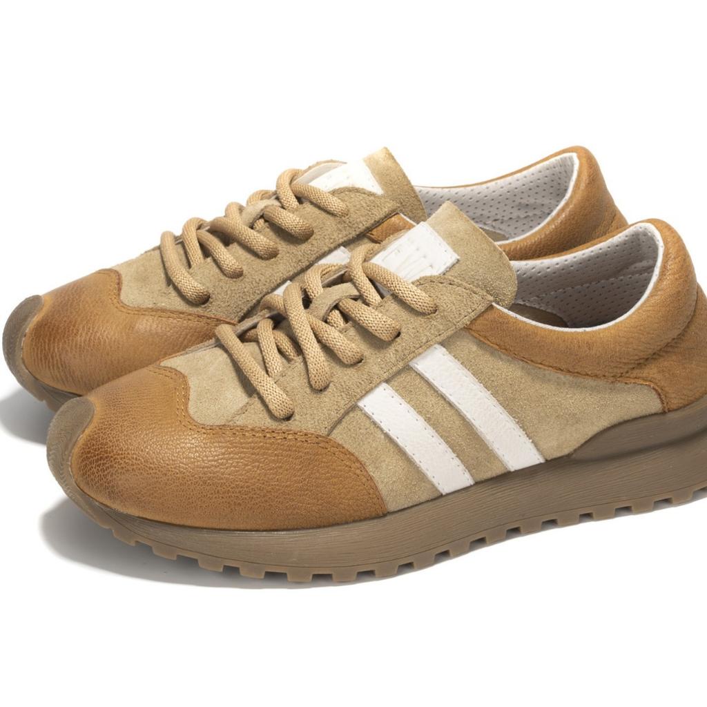 Spring new cowhide round head casual lace-up soft-soled leather men's single shoes Spring new comfortable shoes