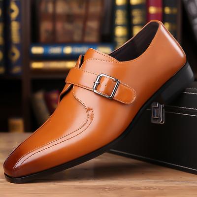 Britische Monk Strap Loafers Neue Herren Spitzschuhe mit Gürtelschnalle Leder Schuhe Männlich Designer Formell Hochzeit Kleid Heimkehr Schuhwerk