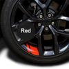 Car Stickers 6pcs Reflective Car Wheel Rim Vinyl Precision Cut Decal Sticker Pressure Activated Adhesive Auto Red Accessories